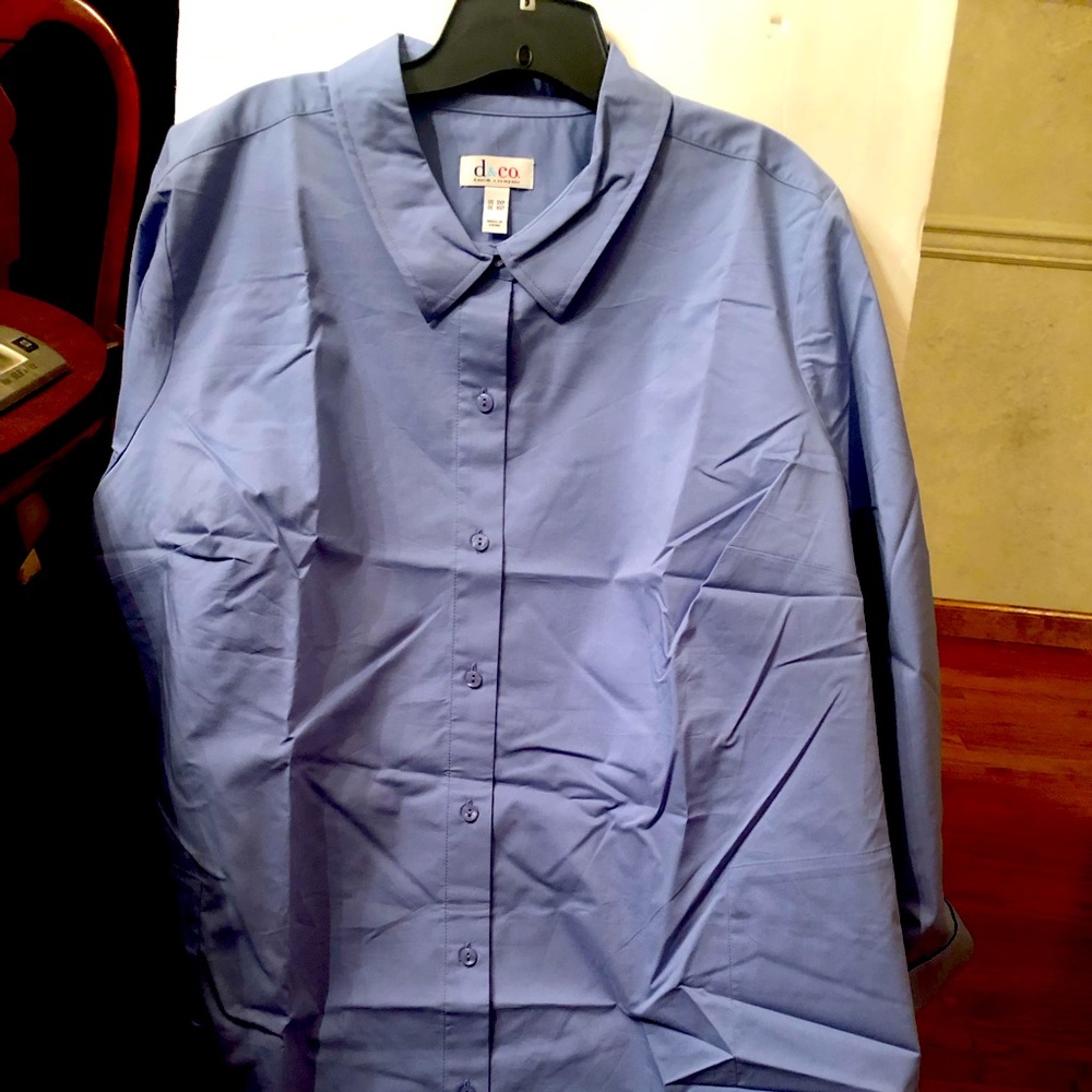Chambray blue Poplin Duster Shirt
